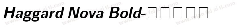 Haggard Nova Bold字体转换